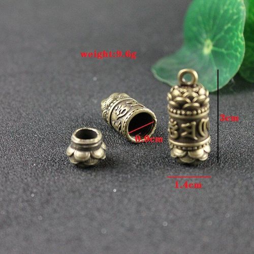 Bouddha En Laiton À Six Caractères, Lotus, Cylindre Tibétain, Pendentif, Collier Suspendu, Boîte À Pilules, Étui À Médicaments, Cadeaux