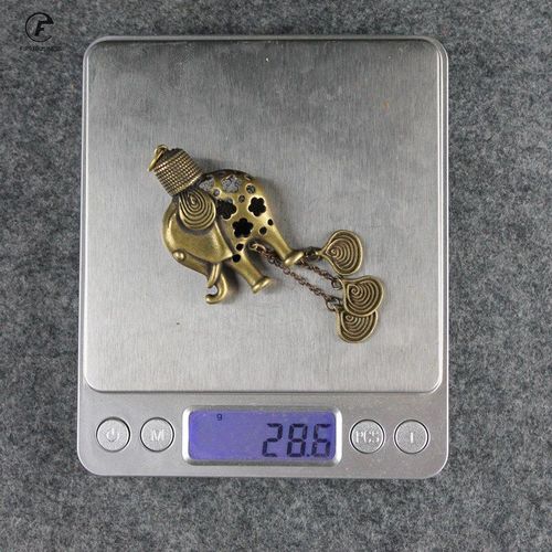 Éléphant En Cuivre, Cloche Porte-Bonheur, Petites Décorations De Bureau Feng Shui, Pendentifs Porte-Clés Rétro En Laiton, Décoration De Maison Pour Salon
