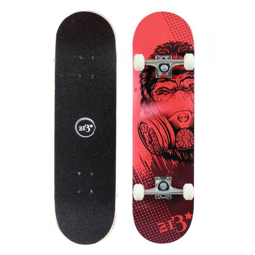Skateboard 213 Gorilla Noir Et Rouge