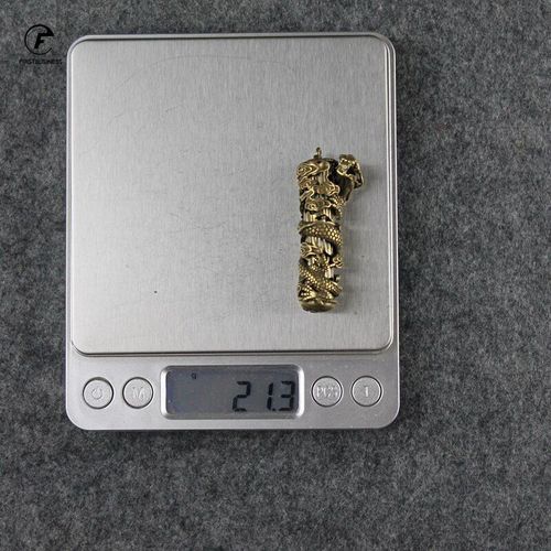 Porte-Clés Artisanal Dragon En Cuivre, Pendentif Rétro En Laiton, Ornement Feng Shui Chinois, Accessoire De Décoration Pour La Maison