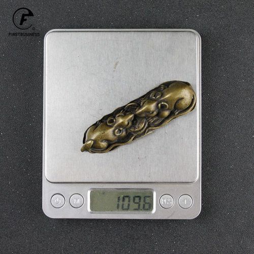 Porte-Clés En Forme De Rat De Fortune, En Cuivre, Figurine Feng Shui, Ornement Rétro En Laiton, Animal, Souris, Pendentif, Décoration De Maison, De Bureau