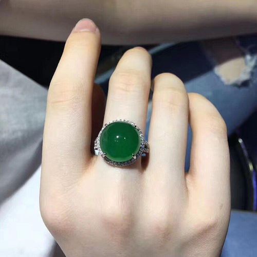 Bague En Argent Incrustée De Diamants Naturels, Calcédoine Verte Ronde Réglable, Exquise, Style Rétro, Bijoux Élégants Pour Dames