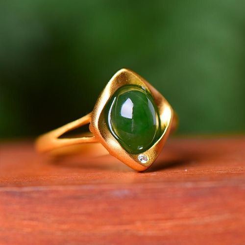Bague En Argent Incrusté De Calcédoine Hétian Naturelle, Anneau Ouvert Réglable, Breloque Artisanale En Or Antique Unique, Bijoux De Marque Pour Femmes