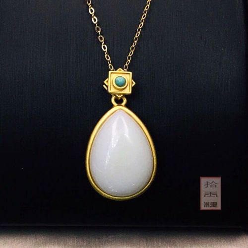 Pendentif En Jade Naturel Sculpté À La Main Pour Femmes, Turquoise, Collier En Argent Sterling 925, Bijoux En Jade