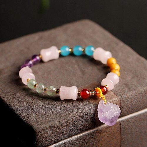 Bracelet En Jade Naturel Véritable, Améthyste, Minerai Brut, Simple Cercle, Bijoux Cadeaux Pour Hommes Et Femmes Amoureux