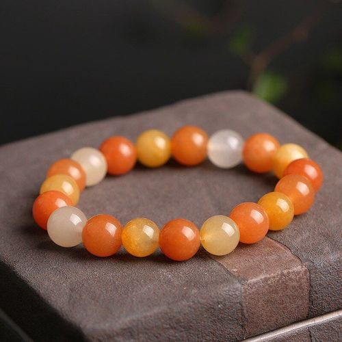 Bracelet En Jade De Soie Dorée 100% Naturel Du Xinjiang Pour Hommes Et Femmes, Bijoux De Yoga À La Mode, Cadeaux De Couple