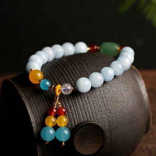 Bracelet En Perles De Saphir Naturel, 9mm, Cristal Rond, Agate Rouge, Bijoux Pour Filles, Fabrication Bricolage Même