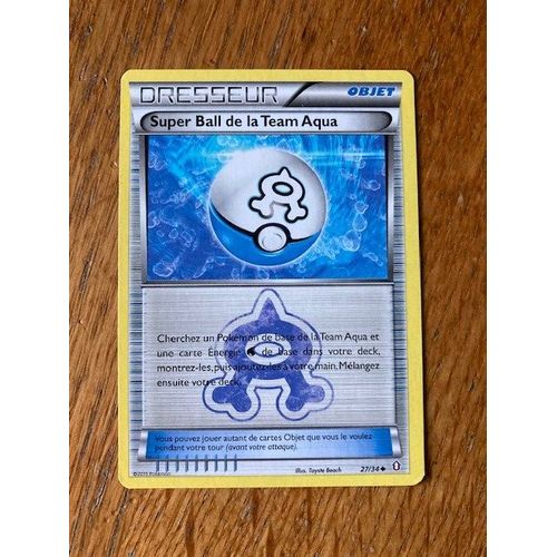 (1474) Super Ball De La Team Aqua 27/34 Pokemon