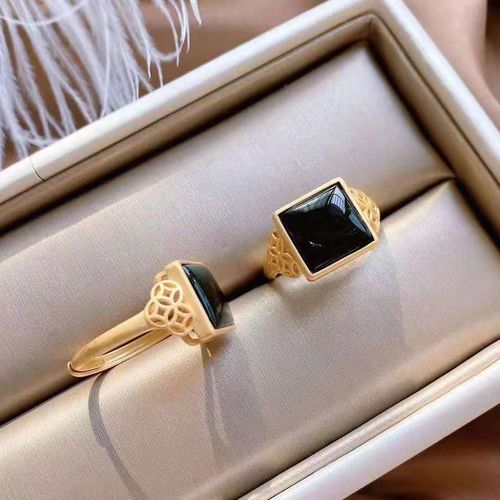 Bague En Jade Foncé Hetian Naturel Pour Femmes, Bague De Caractère Fu En Argent Sterling S925, Style Cour Royale Chinoise, Ouverture Rétro