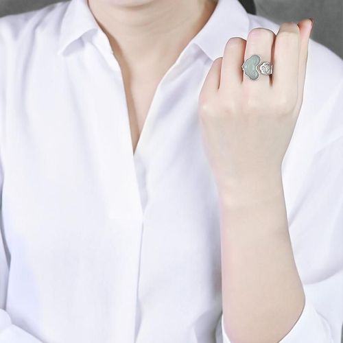 Bague En Argent Sterling S925 Faite À La Main Pour Femme, Bijou En Jade Naturel Ruyi Hetian, De Style Ethnique, Vintage, Fleur De Pivoine, Ouvert De Style Ancien