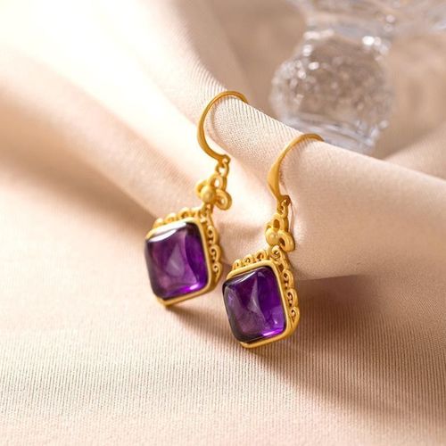 Boucles D'oreilles En Jade Gris Hétian Pour Femmes, S925, Argent, Or, Mode, Motif De Personnalité, Gracieuse