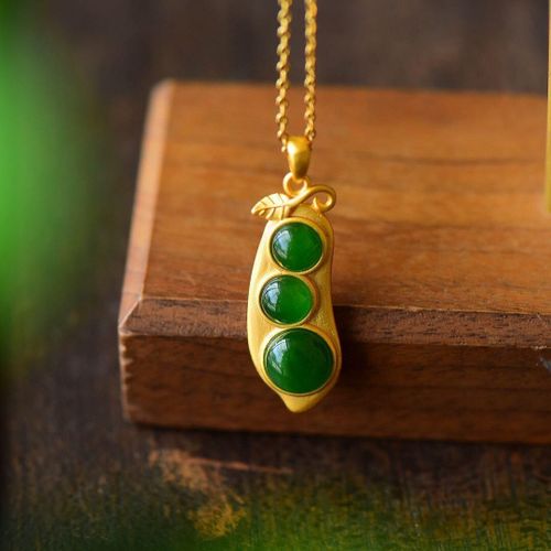 Collier En Jade Vert Naturel Pour Femmes, En Argent Sterling S925, Perle Porte-Bonheur, Jaspe, Épinards, Cadeau Pour Personnes Âgées