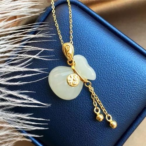 Pendentif En Jade Naturel Hotian Pour Femmes, Collier De Bourse En Argent Sterling S925, Accessoire Cheongsam Rétro De Style Ethnique Chinois