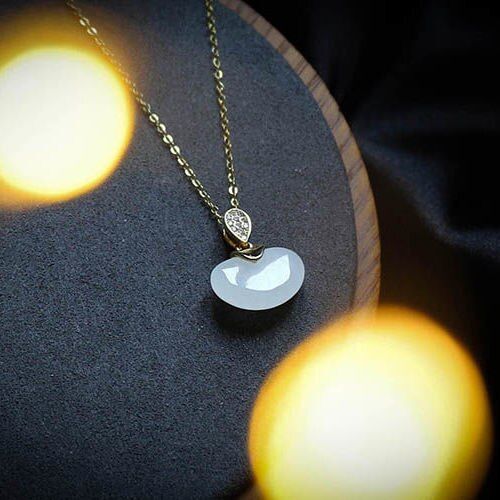 Pendentif En Jade Blanc En Argent Sterling S925, Collier En Jade Hétian Naturel, Ornement Simple Pour Femmes