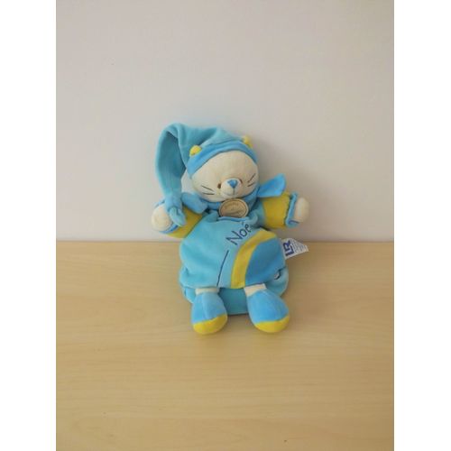 Doudou Chat Noé Bleu Jaune Doudou Et Compagnie