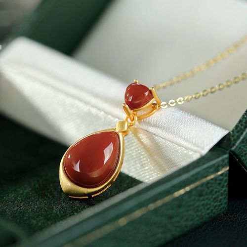 Pendentif En Jade Naturel Hotian Pour Femme, Chaîne De Clavicule En Jade Gris, Goutte D'eau, Argent Sterling S925