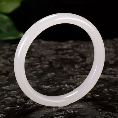 Bijoux En Jade Naturel Hetian Blanc, Bracelet Rond 54-64mm, Bijoux De Princesse Élégants, Meilleur Cadeau