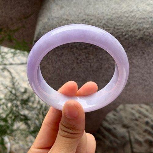 Zheru Bijoux Jade Birman Naturel 54-64mm Bracelet Violet, Bijoux De Princesse Élégant, Meilleur Cadeau