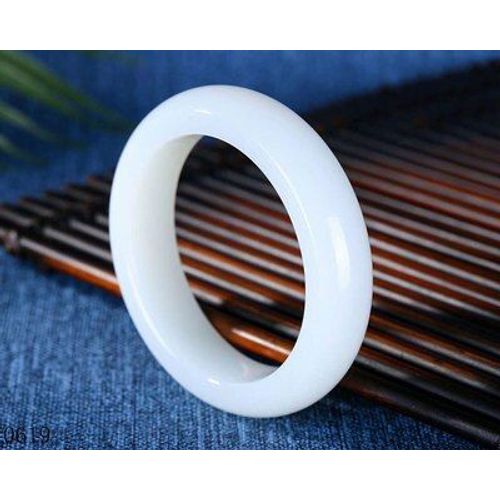 Bijoux En Jade Naturel Hetian, Blanc, 54-64mm, Bracelet Élégant, Bijoux De Princesse, Meilleur Cadeau