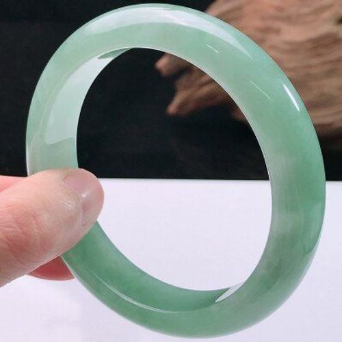 Zheru Bijoux Jade Birman Naturel 54-64mm Bracelet De Couleur Claire, Bijoux De Princesse Élégant, Meilleur Cadeau