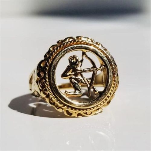 Bague Créative En Métal En Forme D'archer Pour Hommes Et Femmes, Vintage, Exquise, Fête, Or, Boîte De Nuit, Bar, Bijoux, Accessoires, Cadeaux