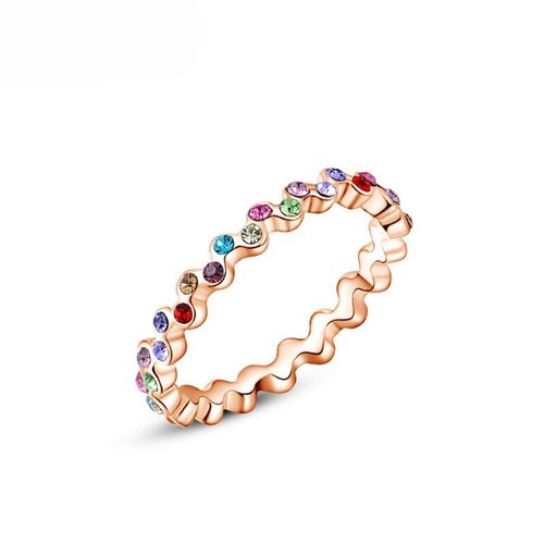 Bagues De Luxe En Or Rose Pour Femmes, Bijoux Créatifs Simples Pour Dames, Romantique, Fête De Mariage, Cadeaux Pour Filles
