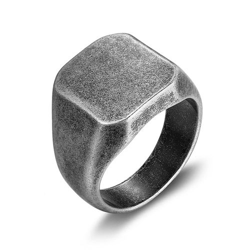 Bague Brillante Géométrique En Acier Inoxydable, Rétro, Simple, Hip Hop Punk, Accessoires En Titane Pour Hommes Et Femmes, Bijoux De Fête À La Mode