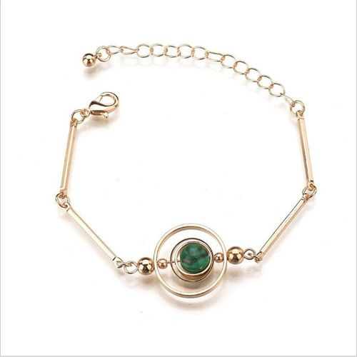 Bracelet Rond En Cristal Naturel Doré, Accessoires De Bijoux Avec Charme Féminin, Bracelet Coréen Pour Femmes