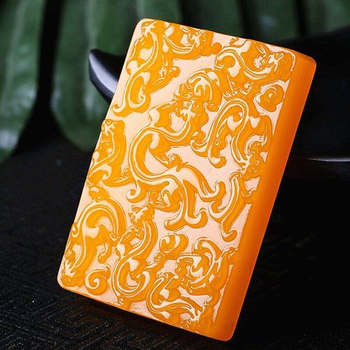 Collier Pendentif En Jade Jaune Naturel À Motif De Dragon Chinois, Bijoux Amulette À La Mode Pour Hommes Et Femmes, Cadeaux Porte-Bonheur