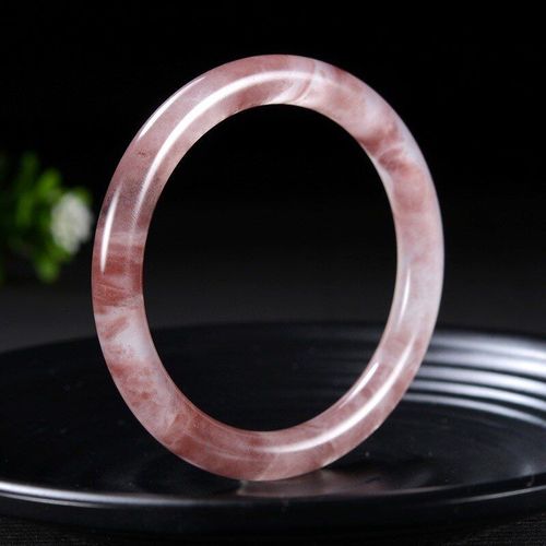 Bracelet En Jade Rond Violet Naturel Sculpté À La Main Pour Femmes, Bijoux Boutique De Mode, Violet Fumé