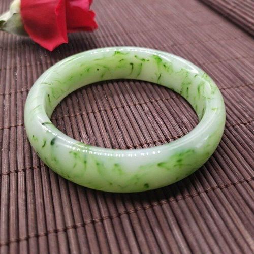 Bracelet En Jade Naturel Turquoise Sculpté À La Main, Large, Bijoux Boutique De Mode, Couleur Pour Hommes Et Femmes, Accessoires Cadeaux