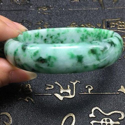 Zheru Bijoux Jade Birman Naturel 54-64mm Bracelet De Couleur Claire, Bijoux De Princesse Élégant, Meilleur Cadeau