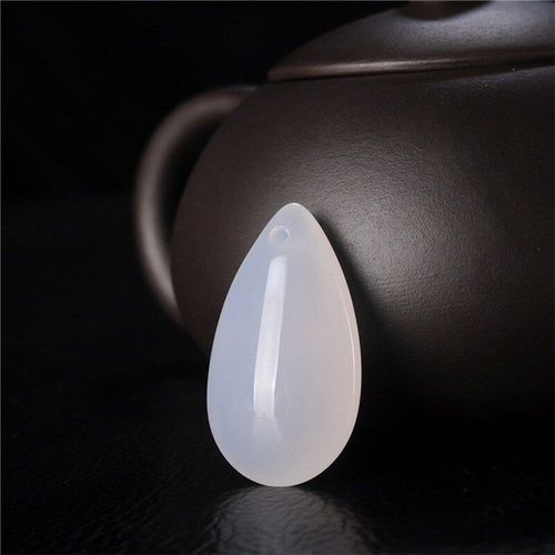 Pendentif En Agate Naturelle De Chine, Sculpté À La Main, Paix De L'esprit, Goutte De Jade, Bijoux À La Mode, Accessoires Cadeaux Pour Hommes Et Femmes