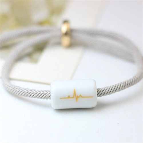 Bracelet À Main En Céramique Pour Couple Romantique, Battement De C¿Ur, Taille Réglable, Accessoires Bijoux De Haute Qualité, Cadeau De Saint Valentin