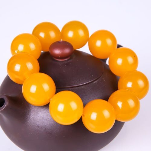 Bracelet En Jade Jaune Naturel Sculpté À La Main, Perle Ronde De 18mm, Bijoux De Boutique À La Mode, Bracelet En Topaze Pour Hommes Et Femmes
