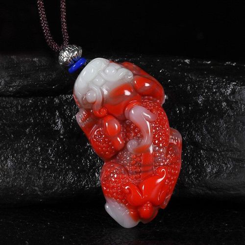 Collier De Sang De Poulet Sculpté À La Main En Jade Pour Hommes Et Femmes, Pendentif De Troupes Courageuses, Couleur Naturelle, Bijoux À La Mode