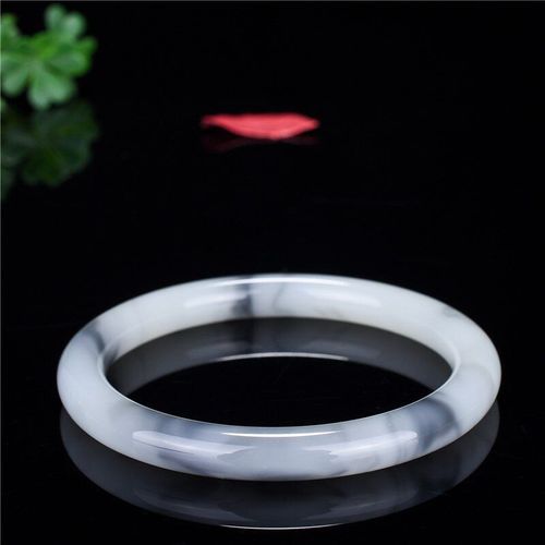 Bracelet En Jade Rond Gris Fumé Naturel Sculpté À La Main, Bijoux Boutique De Mode Pour Hommes Et Femmes, Accessoires Cadeaux