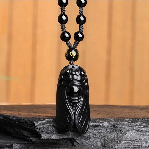 Pendentif Animaux En Obsidienne Noire Naturelle, Collier En Or Pour Hommes Et Femmes, Livraison Directe