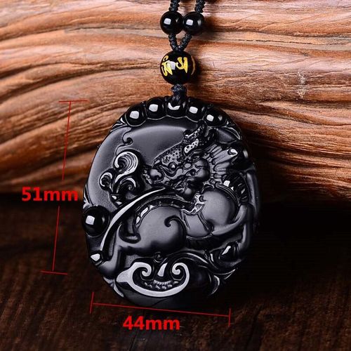 Pendentif En Obsidienne Noire, Amulette Kirin Xianbao, Collier En Cristal Pour Femmes Et Hommes, Bijoux Fins, Livraison Directe