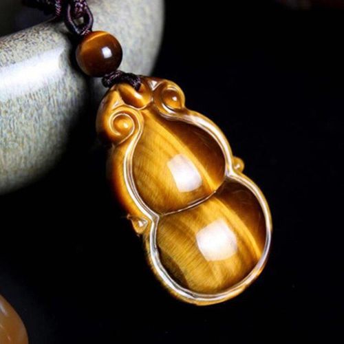 Collier En Pierre Naturelle D'oeil De Tigre Pour Hommes Et Femmes, Pendentif Avec Chaîne, Amulette Porte-Bonheur, Fulu Chinois, Cadeaux, Livraison Directe