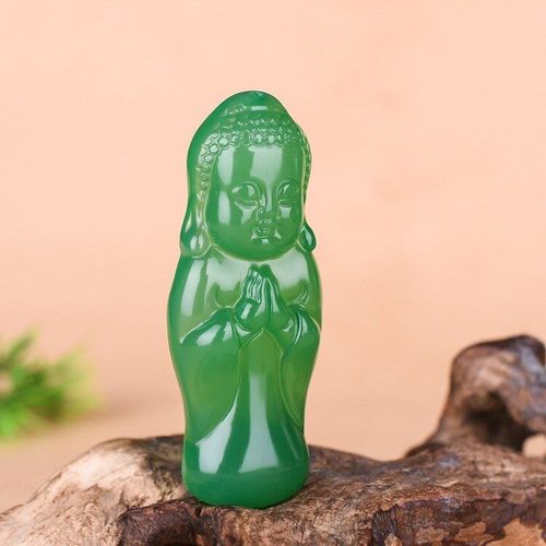 Collier Bouddha En Agate Naturelle Sculpté À La Main, Pendentif En Jade, Bijou De Mode, Boutique, Pour Hommes Et Femmes