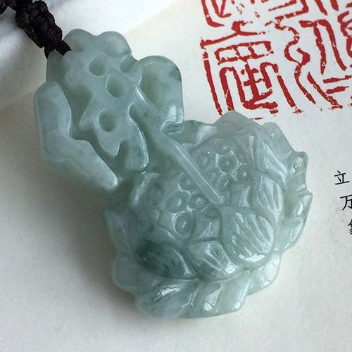 Pendentif Lotus Bouddha En Jade De Bourgogne, Amulette Porte-Bonheur, Fleur, Collier En Pierre De Jade, Bijoux Fins, Livraison Directe