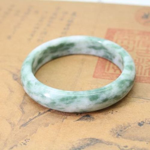 Bijoux En Jadéite De Birman Naturelle, Fleur Vert Clair, Bracelet, Élégant, Princesse, Meilleur Cadeau Pour Mère Et Fille, 54-64mm