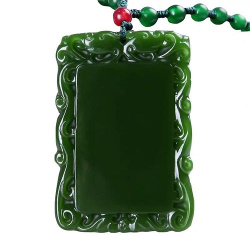 Pendentif En Jaspe De Jade Hetian Vert, Bijoux Pour Hommes Et Femmes, Breloques, Amulette En Pierre De Jade Naturelle Authentique, Cadeaux, Accessoires