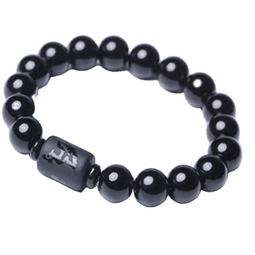 Bracelet En Cristal Obsidienne Pour Hommes Et Femmes, Accessoires, Amoureux Dragon Et Phénix, Chaîne De Perles Cette Année, Offre Spéciale