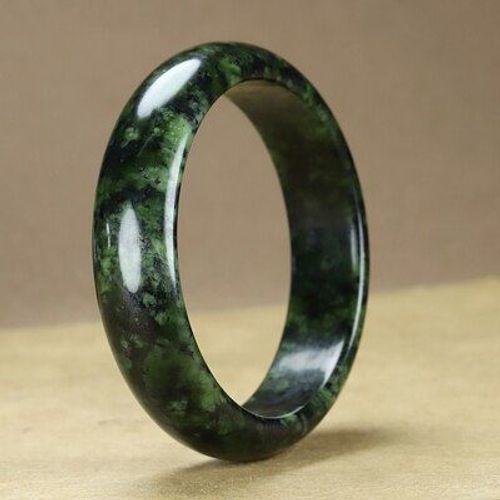 Bijoux Jade Noir Naturel Hetian 54-64mm, Bracelet Noir Vert, Bijoux De Princesse Élégants, Meilleur Cadeau Pour Mère Et Petite Amie