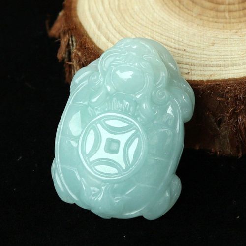 Collier Avec Pendentif En Jade, Pendentif En Forme D'émeraude Naturelle, Dragon Tortue, Bijoux À La Mode, Sculpté À La Main, Amulette Porte-Bonheur Pour Homme Et Femme, Nouveauté