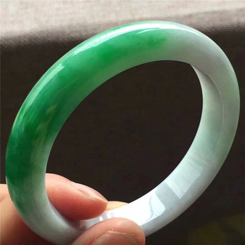 Bijoux En Jadéite De Birman Naturelle, Bracelet Vert Clair, Deux Tons, 54-64mm, Élégant, Princesse, Meilleur Cadeau Pour Mère Et Fille