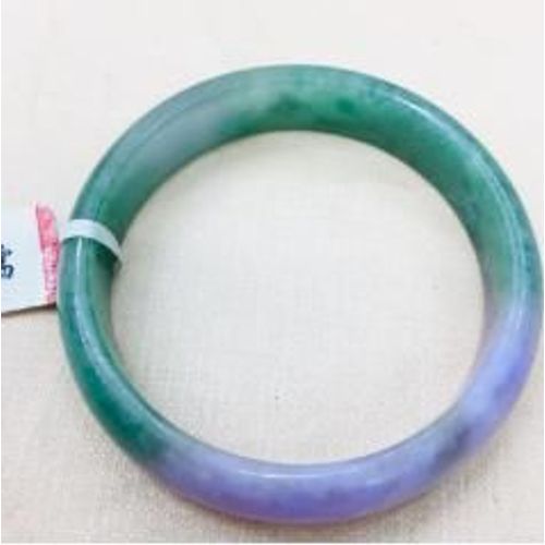 Bracelet En Jade Pour Femme, Naturel, Émeraude De Birman, Noble, 52-62mm, Demi-Violet, Demi-Vert, Bracelet De Princesse, Envoyer Un Certificat