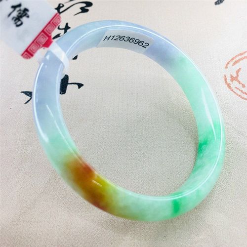 Bracelet En Jade Naturel Pur Pour Femme, Bijoux, Élégant, Tricolore, 54-62mm, Cadeau, Envoyer Un Certificat